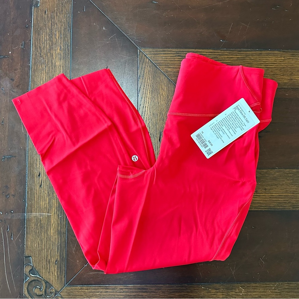 Lululemon Base Pace high rise tights 25” dark red size 14